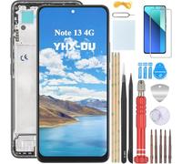 YHX-OU 6.67" Noir Kit Écran LCD avec Châssis pour Xiaomi Redmi Note 13 4G 23129RAA4G, 23124RA7EO Écran Complet Tactile LCD Display de Rechange avec Film de Protection D'écran et Outils