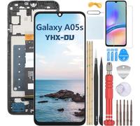 YHX-OU 6.7'' Noir Kit Écran LCD avec Châssis pour Samsung Galaxy A05s SM-A057G SM-A057F SM-A057M Écran Complet Tactile LCD Display de Rechange et Outils + Verre trempé