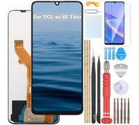 YHX-OU 6.75'' Noir Écran Complet Tactile pour TCL 40 SE T610K T610K2 T610P T610P2 Écran LCD Ensemble de numériseur Tactile Remplacement d'écran avec Outil d'installation+Verre trempé