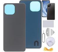 YHX-OU Couvercle de batterie de rechange en verre pour Xiaomi Mi 11 Lite 4G Mi 11 Lite 5G Mi 11 Lite 5G NE + outils (noir)