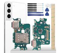 YHX-OU Dock Connecteur de Charge pour Samsung Galaxy S22 5G SM-S901B, SM-S901B/DS Connecteur Dock Port Chargeur Port de Charge Microphone Audio Jack Flex Câble + Outil d'installation
