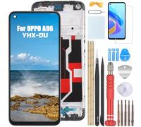 YHX-OU Écran LCD avec Châssis pour Oppo A96 4G CPH2333 Écran Complet Tactile LCD Display de Rechange avec Film de Protection D'écran et Outils Noir