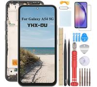 YHX-OU Écran LCD avec Châssis pour Samsung Galaxy A54 5G SM-A546B Écran Complet Tactile Samsung Galaxy A54 5G LCD Display de Rechange avec Film de Protection D'écran et Outils