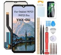 YHX-OU Noir Écran Complet Tactile pour Oukitel WP23/WP23 Pro Écran LCD Ensemble de numériseur Tactile Remplacement d'écran avec Outil d'installation+Verre trempé