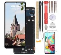 YHX-OU pour Samsung Galaxy A71 SM-A715F/DS Écran Complet Tactile LCD Display avec Châssis de Rechange avec Film de Protection D'écran et Outils 6.7" Incell Touch Screen