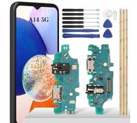 YHX-OU Prise de charge 6,6" pour Samsung Galaxy A14 5G SM-A146P SM-A146U - Connecteur dock - Port de charge - Microphone - Câble audio jack flexible + outil d'installation