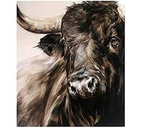 YHX926 Diamond Painting,Bison Taureau Animal,5D Broderie Diamant kit Complet,DIY Perle Diamant à Coller Tableau Peinture,Canevas Point de Croix Kits pour la Deco Chambre 30x40cm