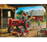 YHX926 Diamond Painting,Tracteur,5D Broderie Diamant kit Complet,DIY Perle Diamant à Coller Tableau Peinture,Canevas Point de Croix Kits pour la Deco Chambre 30x40cm