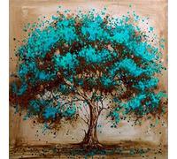 YHX926 Kits de Broderie au Point de Croix,DIY Broderie Point de Croix Kit pour Adultes,Grand Arbre bleu-11CT Kit de Démarrage au Point de Croix pour Débutant 40 * 50 cm