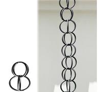 YHXAIQ Chaine de Pluie pour Gouttière en Alliage D'aluminium, Design Décoratif avec Fonction de Drainage, Idéal pour Les Avant-toits, Balcons et Terrasses(Black,6m)