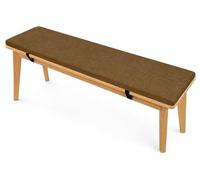 YHXAIQ Coussin Banc Amovible Antidérapant, Coussin Banquette avec Fermeture Éclair, Coussin de Banc Linge & Éponge pour Banc de Salon Int./Ext(Dark Brown,160 x 35 x 5 cm)