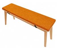 YHXAIQ Coussin Banc Amovible Antidérapant, Coussin Banquette avec Fermeture Éclair, Coussin de Banc Linge & Éponge pour Banc de Salon Int./Ext(Orange,150 x 45 x 5 cm)