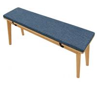 YHXAIQ Coussin Banquette Antidérapant, Banc Amovible avec Fermeture Éclair, Linge+Éponge, pour Mobilier Terrasse et Banc Salon Intérieur/Extérieur(Dark Blue,180 x 50 x 5 cm)