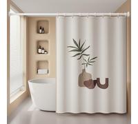 YHXBD Rideau De Douche Abstrait Simple pour Salle De Bain, Motif Géométrique Esthétique, Rideau De Salle De Bain Épais, Rideau De Baignoire en Tissu Polyester Imperméable,A-05,90x180CM