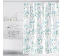 YHXBD Rideau De Douche Simple Blanc pour Salle De Bain, Rideau De Salle De Bain en Tissu Polyester À Feuilles Géométriques, Rideau De Baignoire Imperméable Et Résistant À La Moisissure,A-03,120x180CM