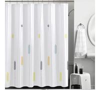 YHXBD Rideau De Douche Simple pour Salle De Bain, Rideau De Salle De Bain en Polyester À Motif Dégradé Géométrique, Rideau De Bain Imperméable Et Résistant À La Moisissure,A-01,240x200CM