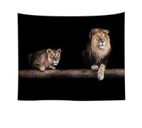 YHXBD Tapisserie murale à suspendre avec motif imprimé léopard, élan, loup, décoration murale pour chambre à coucher, salon, dortoir, A-02, 150 x 130 cm