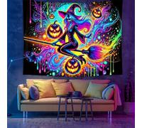 YHXBD Tapisserie murale d'Halloween à suspendre, crâne effrayant, toile de fond horreur, citrouille, fantôme, chauve-souris, décorations de fête pour chambre à coucher, université, dortoir, décoration
