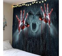 YHXBD Tapisserie murale d'Halloween à suspendre - Toile de fond effrayante effrayante - Citrouilles - Cimetière - Fantôme - Décorations de fête pour chambre à coucher - A-05, 230 x 180 cm