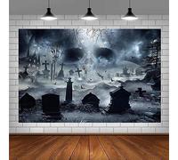 YHXBD Tapisserie murale d'Halloween à suspendre - Toile de fond effrayante effrayante - Citrouilles - Cimetière - Fantôme - Décorations de fête pour chambre à coucher - A-10, 230 x 150 cm