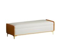 YHxFlux Banc d'entrée Tabouret de Bout lit, Tabouret à Langer for Chambre Coucher, Banc d'entrée, Magasin vêtements, vestiaire, canapé Repos, Rangement pour Couloir(Off-White,Moyen)