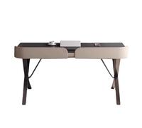 YHxFlux Bureau d'ordinateur Bureau Couleur Noyer Noir avec tiroirs et Station de Charge, Pieds en métal Forme X, Bureau d'écriture Moderne Rangement pour étudier(M)