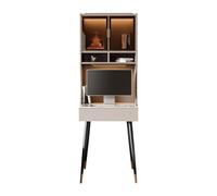 YHxFlux Bureau d'ordinateur Bureau d'étude Moderne avec clapier et tiroir, Bureau for Ordinateur Portable de 24,8 Pouces étagères Rangement Station Charge pour étudier