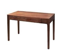 YHxFlux Bureau d'ordinateur Bureau en Noyer Noir avec Rangement, Table PC Minimaliste Moderne, Bureau d'écriture 2 tiroirs for à Domicile pour étudier(S)