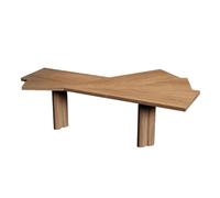 YHxFlux Bureau d'ordinateur Bureau Minimaliste en Bois Massif avec Cadre Stable, Table d'ordinateur Portable Moderne et irrégulière pour étudier(M)