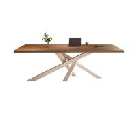 YHxFlux Bureau d'ordinateur Bureau Moderne avec Pieds en métal créatifs, Table d'écriture spacieuse for Ordinateur Portable pour étudier(Blanc,S)