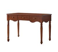 YHxFlux Bureau d'ordinateur Bureau Vintage en Bois Massif avec tiroirs, Table d'écriture de Cerisier pour étudier(M)