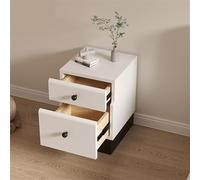 YHxFlux Chambre de Nuit Home Bedroom Guest Room Small Wooden Nightstand Narrow Side Mezzanine Cabinet Gray Table de lit(XS)
