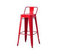 YHxFlux Cuisine Chaise Haute de Style Industriel en Fer for Baril d'essence Tabouret Bar décoratif rétro Tabourets Restaurant pour Salle à Manger(Red)