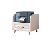 YHxFlux Étagères de Rangement Support de Stockage for imprimante sous Table, Roue Universelle silencieuse, glissière à Trois Sections, Support Grande capacité pour Le Bureau(Blanc)