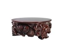 YHxFlux Facile à déplacer Piédestal en Bois sculpté Relief Chinois for Service à thé, Base décorative for bonsaï(3XL)