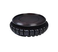 YHxFlux Facile à déplacer Piédestal Rond sculpté de Style Chinois for Vase, bonsaï, Service à thé, Base en Bois(Moyen)
