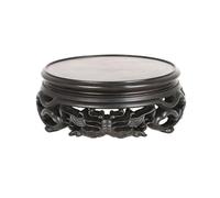 YHxFlux Facile à déplacer Socle de présentation rétro ajouré en Bois for bonsaï(Grand)