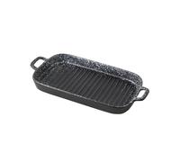 YHxFlux Plat de lasagne Grand plat de cuisson rectangulaire 30,6 cm, en céramique, for la cuisine et un usage quotidien, compatible four micro-ondes pour Four(Grigio)