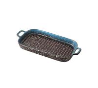 YHxFlux Plat de lasagne Grand plat de cuisson rectangulaire 30,6 cm, en céramique, for la cuisine et un usage quotidien, compatible four micro-ondes pour Four(Blue)