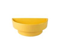 YHxFlux Soucoupes pour Pots de Fleurs Soucoupe Semi-Circulaire à Base Haute for compositions Florales, Plateau égouttoir en céramique for Bureau pour jardinières(Yellow)