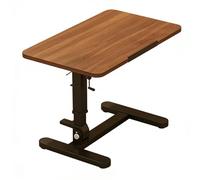 YHxFlux Table Basse Moderne Bed Desk Laptop Adjustable Sofa Side Table Folding pour Chambre à Coucher(Walnut)