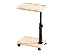 YHxFlux Table Basse Moderne Roller Storage Rack Adjustable Table Mobile Small Coffee pour Chambre à Coucher(White Stone Pattern Color)