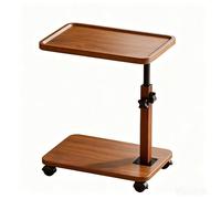 YHxFlux Table Basse Moderne Roller Storage Rack Adjustable Table Mobile Small Coffee pour Chambre à Coucher(Walnut)