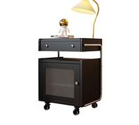 YHxFlux Table Basse Moderne Table d'appoint Mobile for canapé-lit, Table étroite Rabattable avec étagère de Rangement et Armoire pour Chambre à Coucher