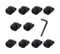 YHXiXi Lot de 10 écrous hexagonaux en acier inoxydable 304 avec clé d'installation pour cadres de lit, automobile, appareils ménagers, réparation de meubles, noir