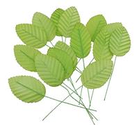 YHXiXi Lot de 100 feuilles de roses artificielles en soie pour bouquet de corsage, couronnes, décoration de fête, vert