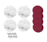 YHXiXi Lot de 4 grandes roulettes auto-adhésives blanches pour meubles de cafetière, roulettes pivotantes pour planchers en bois dur, appareils de cuisine avec vis autocollantes