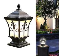 YHYAI Lampadaire de Jardin, Lanterne, Applique Murale extérieure E27 étanche, Lampe de Pilier de Porte, Lampe Rustique Vintage, Poteau, Portail Principal, Villa, terrasse