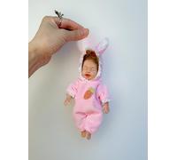 YHYQiFei Mini poupée Reborn Baby Dolls de 15,2 cm en silicone, pas de vinyle, poupée nouveau-né réaliste, qui semble réel (L)