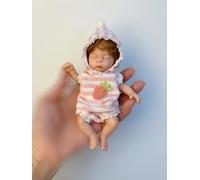 YHYQiFei Mini poupée Reborn Baby Dolls en silicone de 15,2 cm, pas de vinyle, poupée nouveau-né réaliste, qui semble réaliste (K)